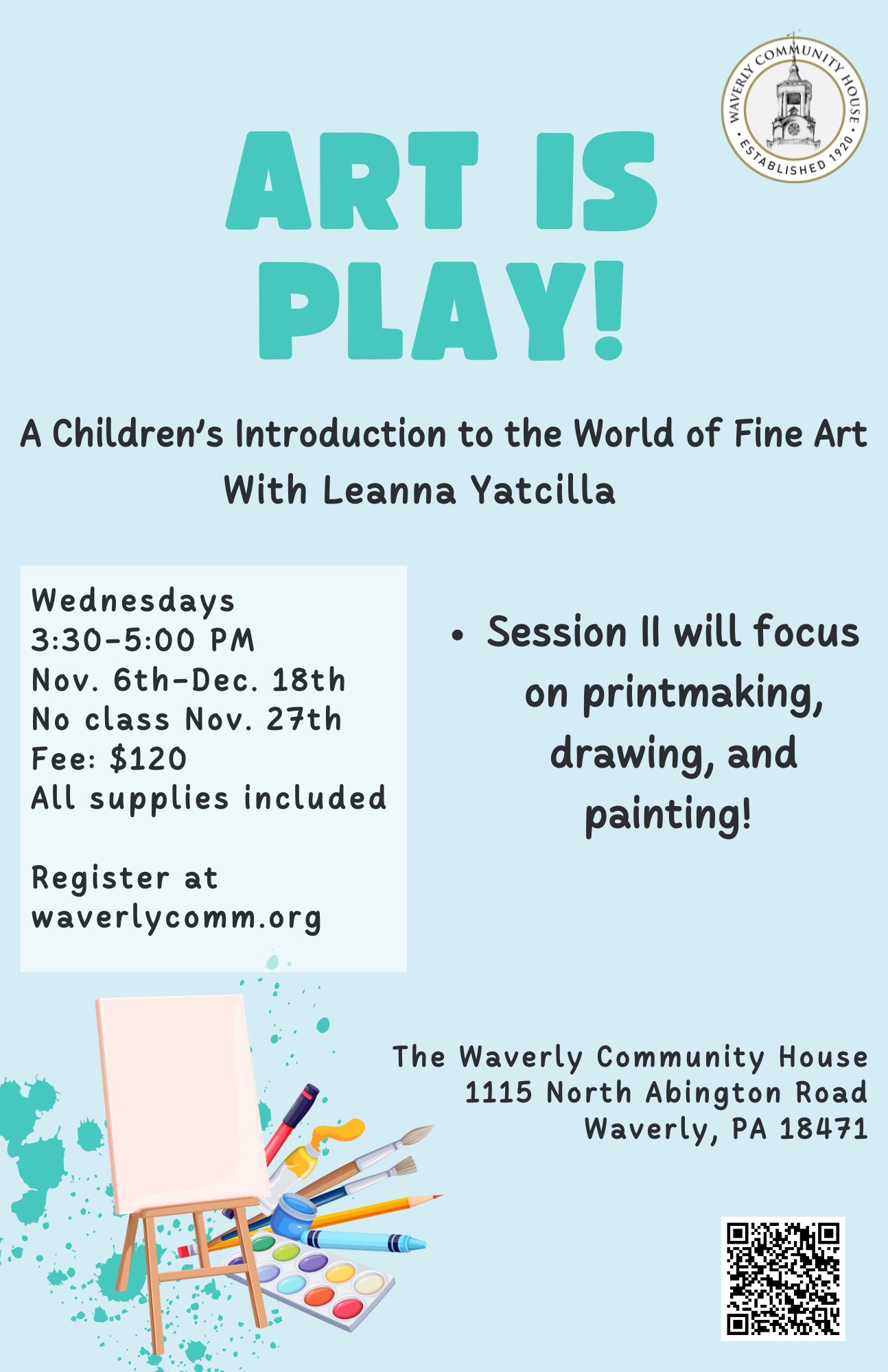 ART IS PLAY! SESSION II with Leanna Yatcilla